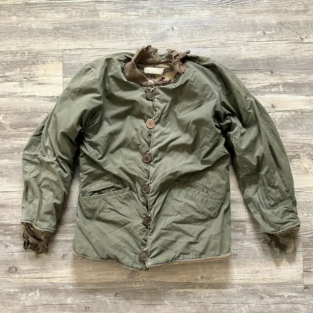 Vintage 40s WWII Military M-1943 Field Pile Jacket Size Small